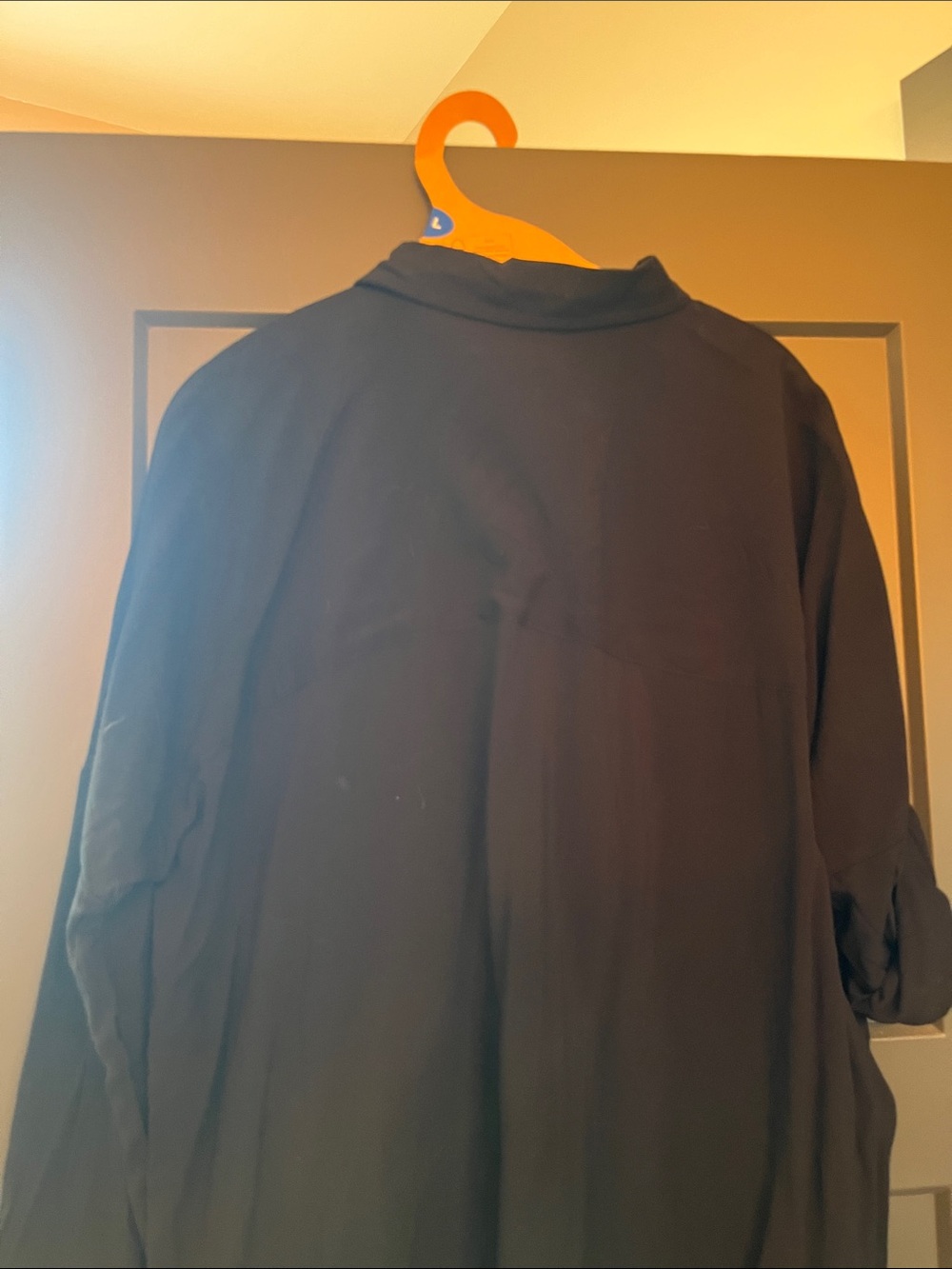NWT Women’s Lands' End Black Long Sleeve Button-Front Tunic Swim Cover Up M/L - Picture 7 of 11